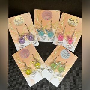 Handmade charm dangle earrings all 5 for the price